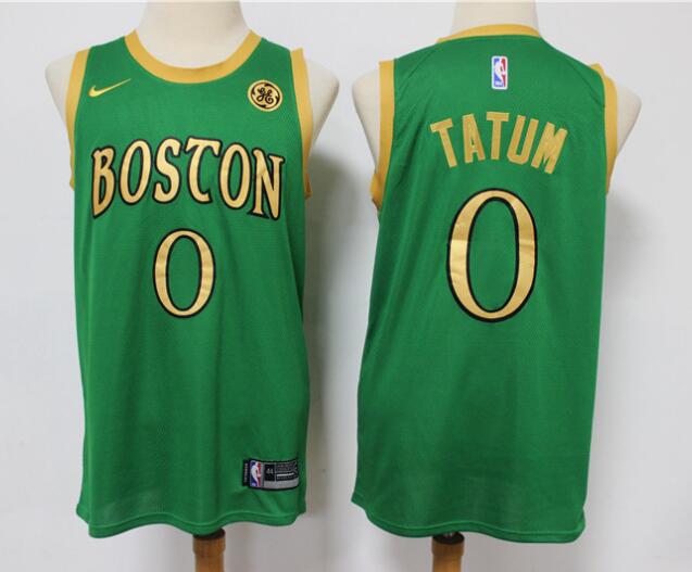 Men's Boston Celtics Jayson Tatum Nike Kelly Green 2019/20 Finished City Edition Swingman Jersey