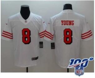 San Francisco 49ers Steve Young Jersey  White for MEN