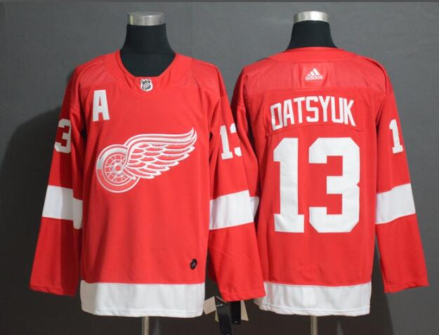 Adidas Detroit Red Wings #13 Pavel Datsyuk Red Home Authentic Stitched