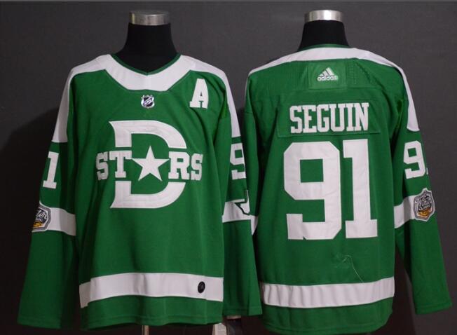 Men's Dallas Stars Tyler Seguin Green Stitched Jersey