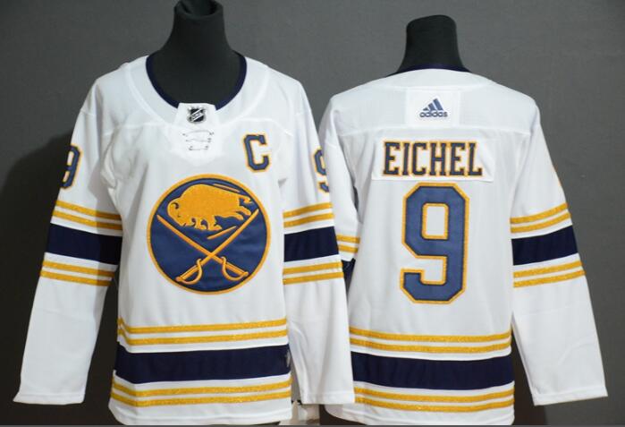 Men Sabres #9 Jack Eichel White jersey