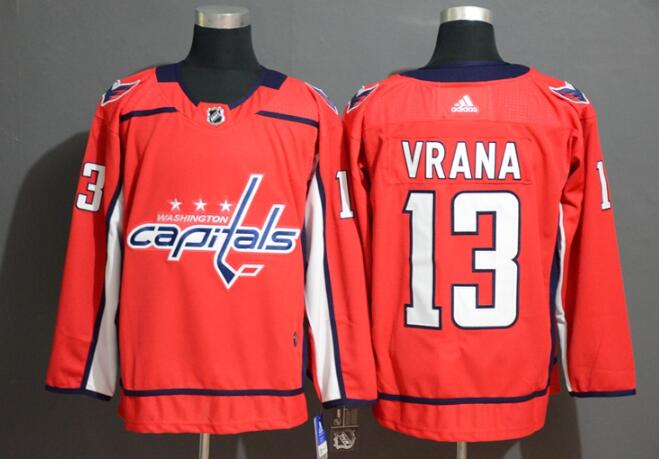 Adidas Capitals #13 Jakub Vrana Red Home Authentic Stitched NHL Jersey