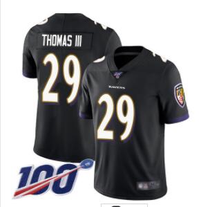 Nike Ravens #29 Earl Thomas III Black Alternate Men's Stitched NFL 100th Season Vapor Limited Jersey
