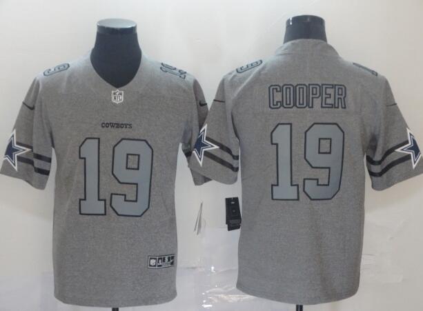 Dallas Cowboys #19 Amari Cooper Gray Men's Stitched jersey