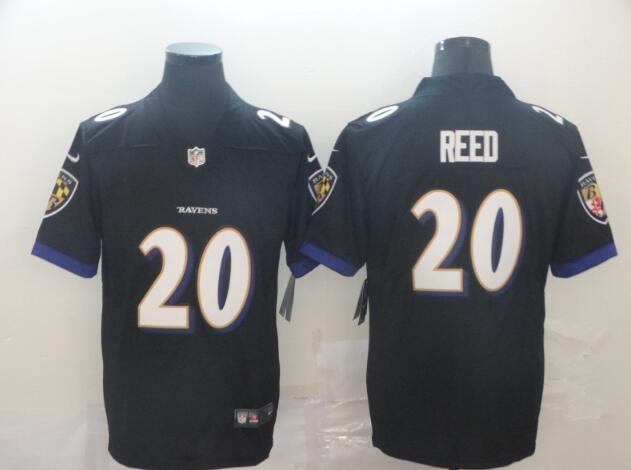 Men's Baltimore Ravens Ed Reed 20 Stitched Jersey