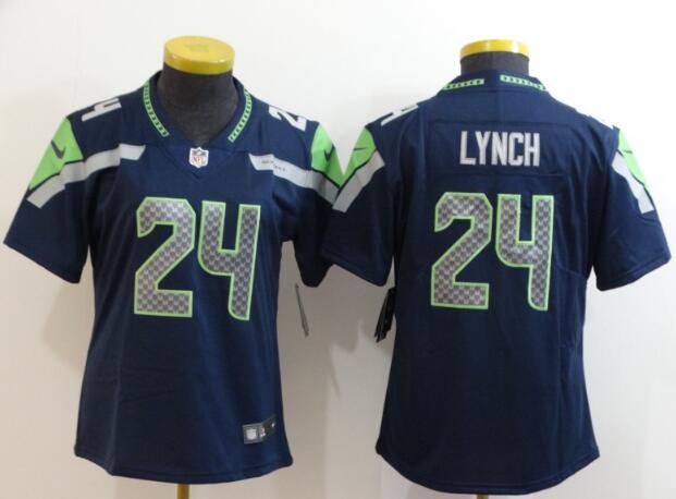 Women Nike Seahawks #24 Marshawn Lynch Stitched Jersey