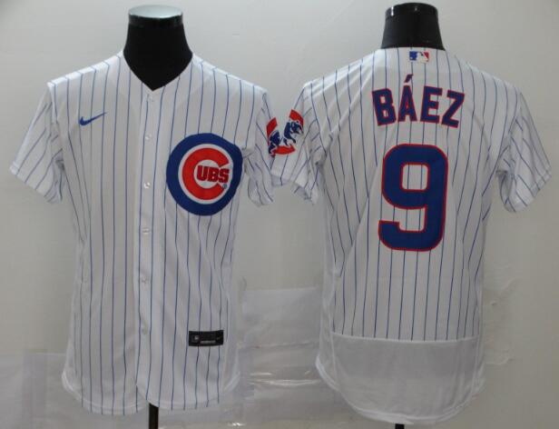 New Nike Men's Chicago Cubs 9 Javier Baez White  Jersey