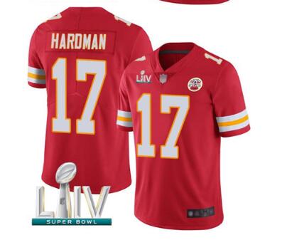 Nike Chiefs #17 Mecole Hardman Red Super Bowl LIV 2020 Team Color Men Stitched NFL Vapor Untouchable Limited Jersey