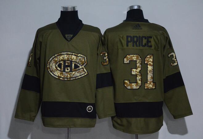 Adidas Canadiens #31 Carey Price Green Salute to Service Stitched NHL Jersey