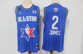 Men's Los Angeles Lakers #2 LeBron James Blue Jordan Brand 2020 All-Star Game Swingman Stitched NBA Jersey