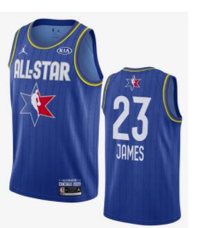 Men's Los Angeles Lakers #23 LeBron James Blue Jordan Brand 2020 All-Star Game Swingman Stitched NBA Jersey