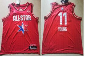 Men's Atlanta Hawks #11 Trae Young Red Jordan Brand 2020 All-Star Game Swingman Stitched NBA Jersey