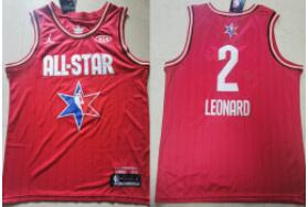 Men's Los Angeles Clippers #2 Kawhi Leonard Red Jordan Brand 2020 All-Star Game Swingman Stitched NBA Jersey