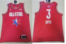 Men's Los Angeles Lakers #3 Anthony Davis Red Jordan Brand 2020 All-Star Game Swingman Stitched NBA Jersey