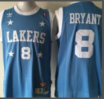 Men's Los Angeles Lakers #8 Kobe Bryant 2004-05 Light Blue Hardwood Classics Soul Swingman Throwback Jersey