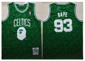 Celtics 93 Bape Green 1985-86 Hardwood Classics Jersey