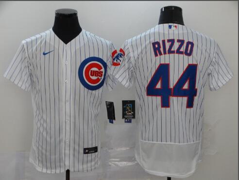 Men's Chicago Cubs #44 Anthony Rizzo White Home Stitched MLB Flex Base Nike Jersey