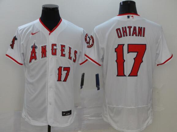 Angels #17 Shohei Ohtani White Stitched Men Baseball Jersey