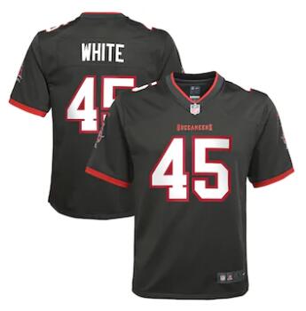 Men Tampa Bay Buccaneers Devin White Nike Pewter Alternate Game Jersey