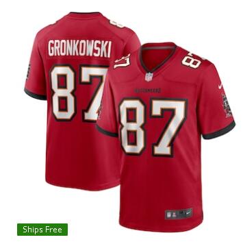 Men's Tampa Bay Buccaneers Rob Gronkowski Nike Red Stitched Jersey