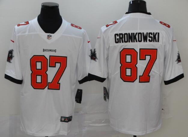 Men's Tampa Bay Buccaneers Rob Gronkowski 87 2020 new Nike white Stitched Jersey