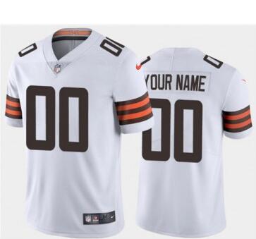 Nike Browns Customized 2020 New White Vapor Untouchable Limited Men Jersey