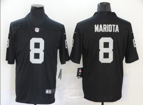 Men's Las Vegas Raiders Marcus Mariota 8 Stitched Jersey - Black