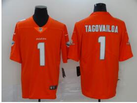 Men's Miami Dolphins #1 Tua Tagovailoa Orange 2020 Vapor Untouchable Stitched NFL Nike Limited Jersey