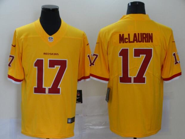 Men's Washington Redskins #17 Terry McLaurin Gold  Color Rush Stitched Jersey