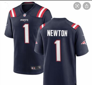 1# New New England Patriots Cam Newton Stitched Jersey