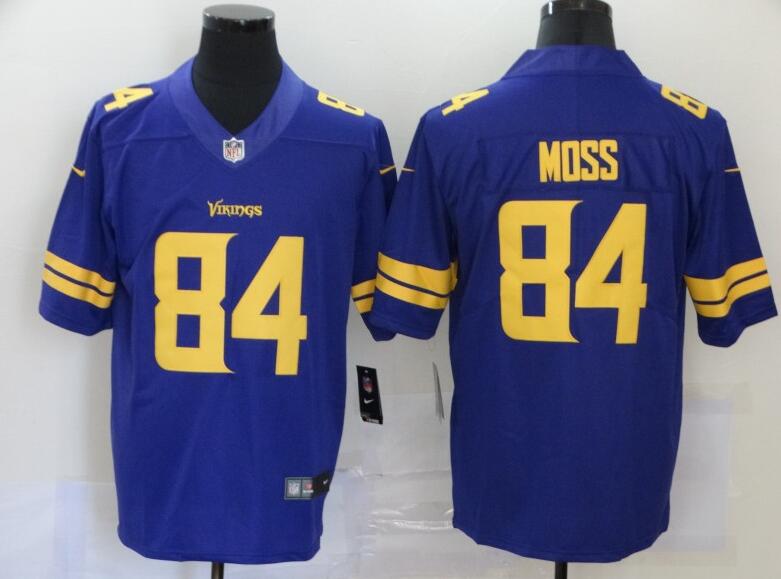 Nike Vikings #84 Randy Moss Purple Men's Stitched NFL Limited Rush Jersey