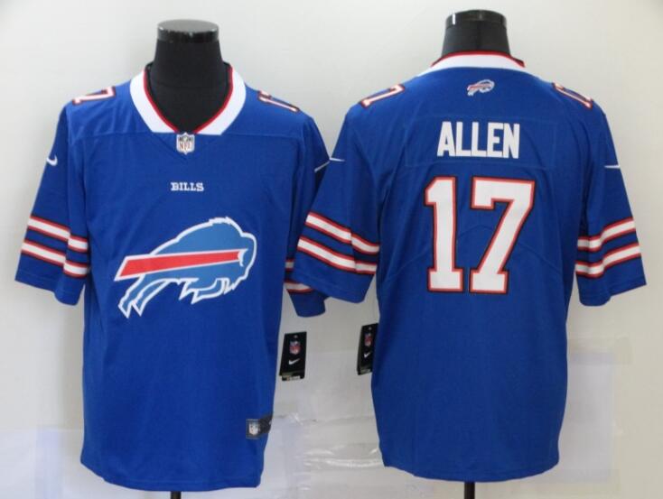 Men's Buffalo Bills #17 Josh Allen Royal Blue 2020 Big Logo Number Vapor Untouchable Stitched NFL Nike Fashion Limited Jersey