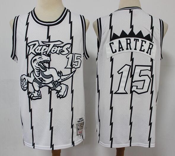 Men's Toronto Raptors #15 Vince Carter 1998-99 White Silver Hardwood Classics Soul Swingman Throwback Jersey