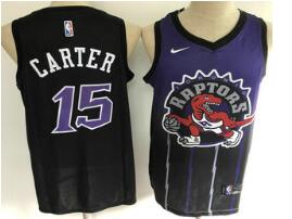 Men's Toronto Raptors #15 Vince Carter Purple with Black Salute Nike Swingman Stitched NBA Jersey