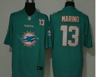 Men's Miami Dolphins #13 Dan Marino Green 2020 Big Logo Number Vapor Untouchable Stitched NFL Nike Fashion Limited Jersey