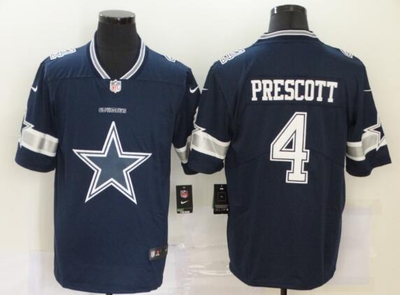 Men's New Dallas Cowboys Dak Prescott Nike Navy Stitched Jersey