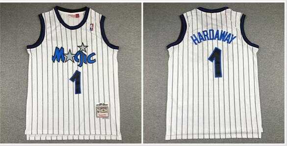 Men's Orlando Magic #1 Penny Hardaway White 1993-94 Hardwood Classics Stitched Jersey