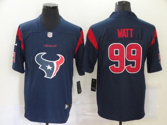 Men's Houston Texans #99 J.J. Watt Nav Blue 2020 NEW Team Logo Vapor Untouchable Stitched NFL Nike Limited Jersey