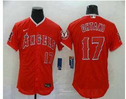 Men's Los Angeles Angels #17 Shohei Ohtani Red Stitched MLB  Nike Jersey