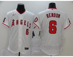 Men's Los Angeles Angels #6 Anthony Rendon White Stitched MLB Flex Base Nike Jersey