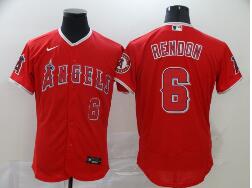 Men's Los Angeles Angels #6 Anthony Rendon Red Stitched MLB Cool Base Nike Jersey