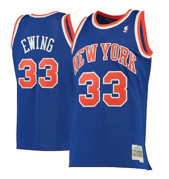 Men's New York Knicks Patrick Ewing Mitchell & Ness Blue 1991-92 Hardwood Classics Swingman Jersey