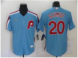 Men's Philadelphia Phillies #20 Mike Schmidt Light Blue Cooperstown Collection Stitched MLB Nike Jersey