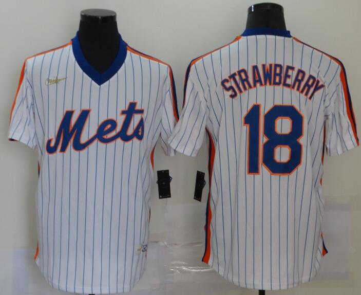 en's New York Mets #18 Darryl Strawberry Stitched Jersey
