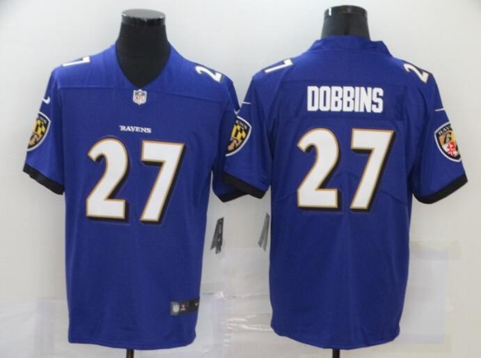 Men's Baltimore Ravens J.K. Dobbins Nike Purple 2020 NFL Stitched Jersey