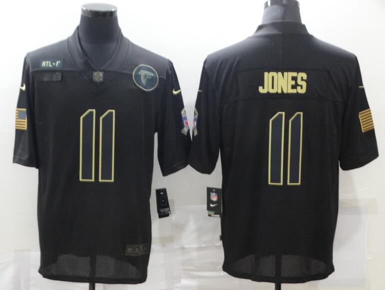 Men's Atlanta Falcons #11 Julio Jones Black 2020 Salute To Service Stitched NFL Nike Limited Jersey