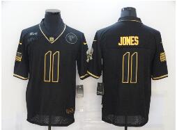 Men's Atlanta Falcons #11 Julio Jones Black Gold 2020 Salute To Service Stitched NFL Nike Limited Jersey