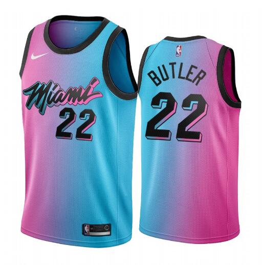 Men's Jimmy Butler Miami Heat Blue Pick City Edition Vice 2020-21 Jersey