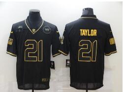 Men's Washington Redskins #21 Sean Taylor Black Gold 2020 Salute To Service Stitched NFL Nike Limited Jersey