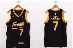 Men's Toronto Raptors #7 Kyle Lowry Black 2021 Nike City Edition Swingman Jersey With The Sponsor Logo